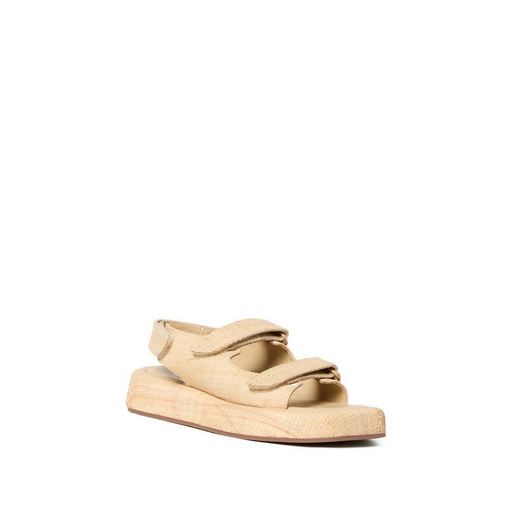 NEW LOEFFLER RANDALL women's blaise two band platform sandal in natural - Picture 2 of 6